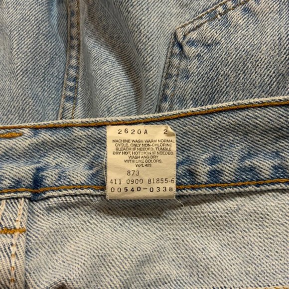 Vinatge LEVIS Mens Jeans Sz 34x29 Relaxed 540 Straight Brown Tab Light Wash Blue - Picture 5 of 12